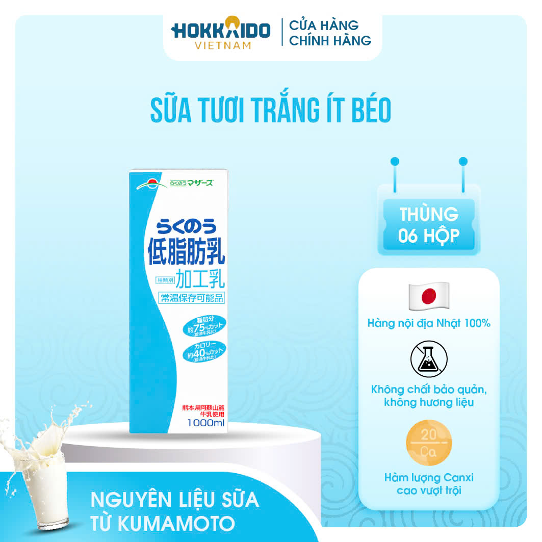 Sữa tươi trắng ít béo Kumamoto